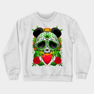 Dia Del Muerte Panda Crewneck Sweatshirt